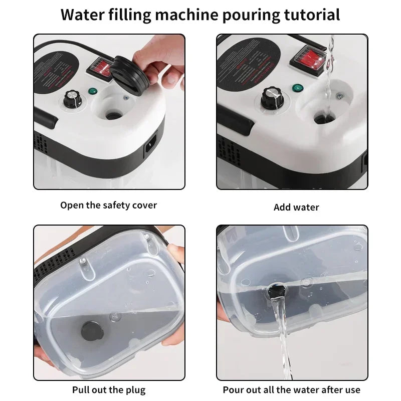 2500W High Temperature and Pressure Handheld Steam Cleaners Air Conditioner Kitchen Hood Car Steam Clean Machine Floor Cleaning