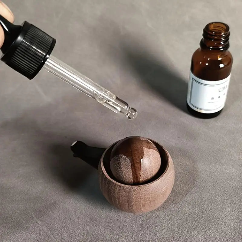 Car Wooden Essential Oil Diffusers-Spherical Design Bedroom Decor Diffuser Car Home Room Fragrance Natural Fragrance Dispersion