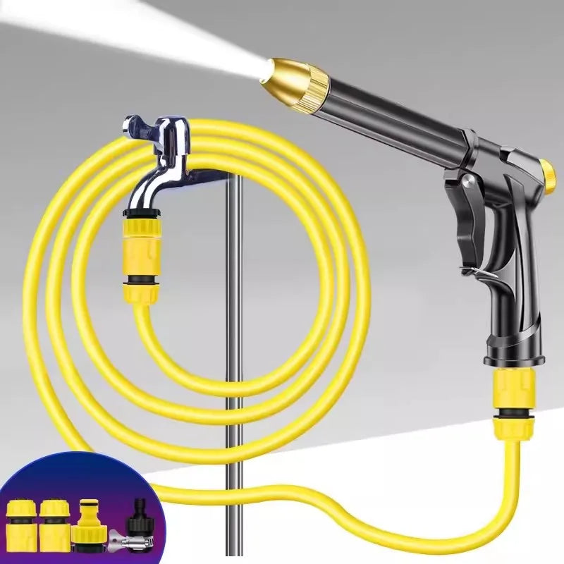 High-Pressure Water Gun Household Car Wash Water Black Car Wash Nozzle Diamond Water Watering Pipe Car Wash Gun