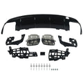 MagicKit For Mercedes Benz  AMG W117 C117 X117 Rear Diffuser With Exhaust Tailpipes CLA260 CLA45 Rear Bumper Lip Gloss Black