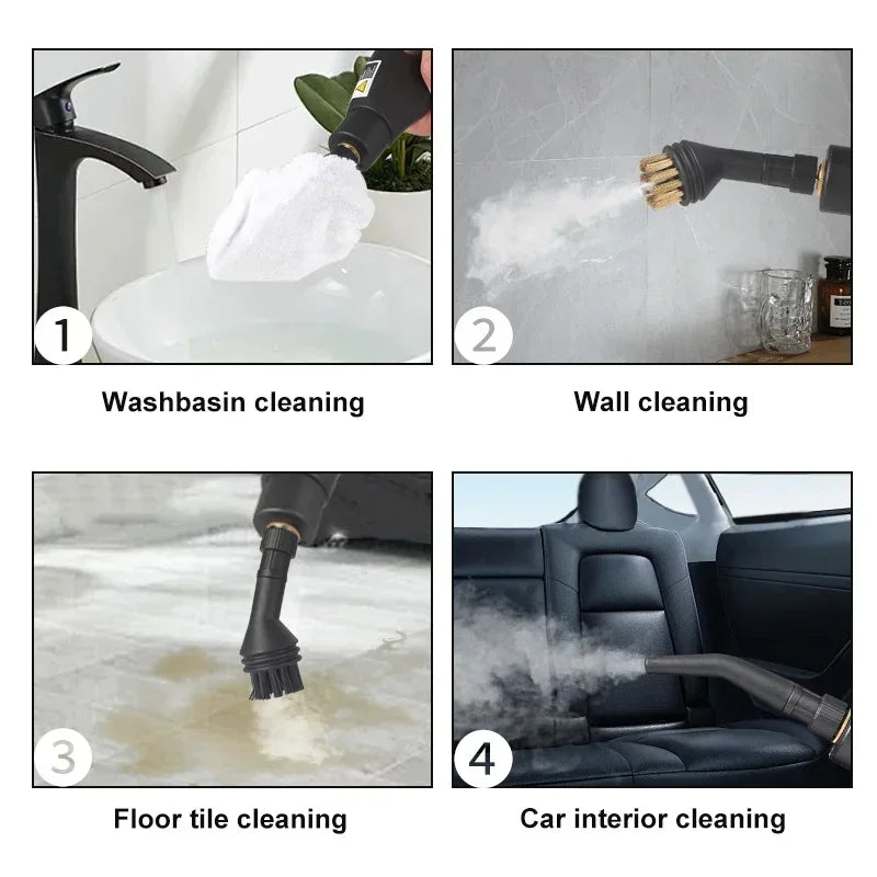 2500W High Temperature and Pressure Handheld Steam Cleaners Air Conditioner Kitchen Hood Car Steam Clean Machine Floor Cleaning
