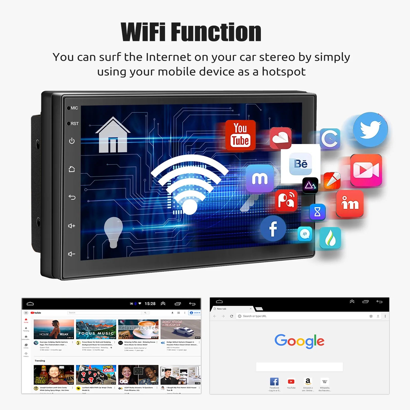 ESSGOO 7 9 10" Car Radio Android Auto Carplay Car Stereo Multimedia Player Universal WIFI GPS Autoradio Car Intelligent Systems