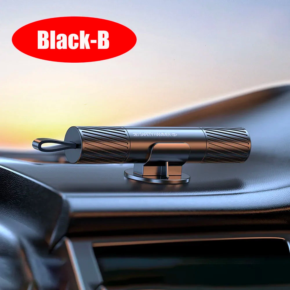 New 2 In 1 Car Safety Hammer Emergency Glass Breaker Cut The Seat Belt High Hardness Tungsten Steel Rescue Tool Auto Accessories