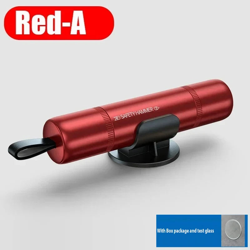 New 2 In 1 Car Safety Hammer Emergency Glass Breaker Cut The Seat Belt High Hardness Tungsten Steel Rescue Tool Auto Accessories