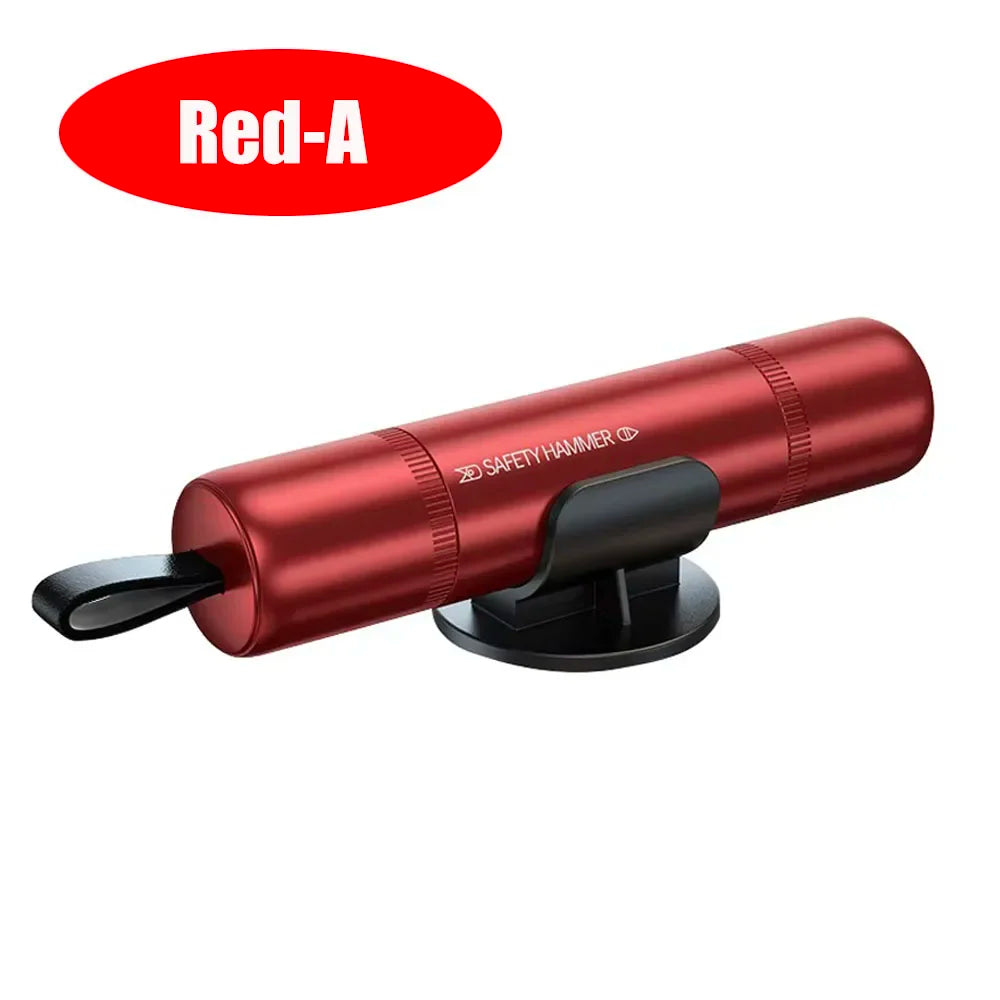 New 2 In 1 Car Safety Hammer Emergency Glass Breaker Cut The Seat Belt High Hardness Tungsten Steel Rescue Tool Auto Accessories